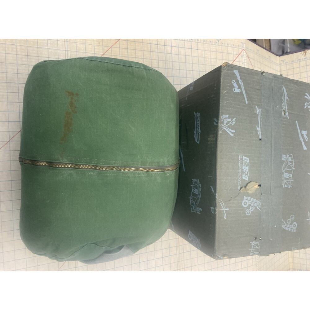 Vintage Sears Green / Plaid. Sleeping Bag. With Original Box. #8209
